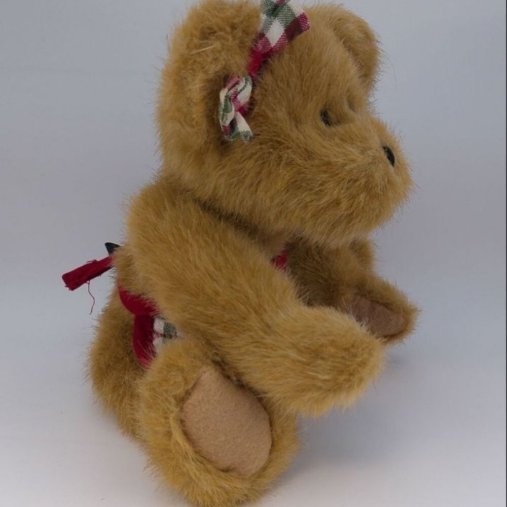 Boyds Baked With Love Plush Bear 8in with Plaid Apron & Bow Collectible - Picture 6 of 8